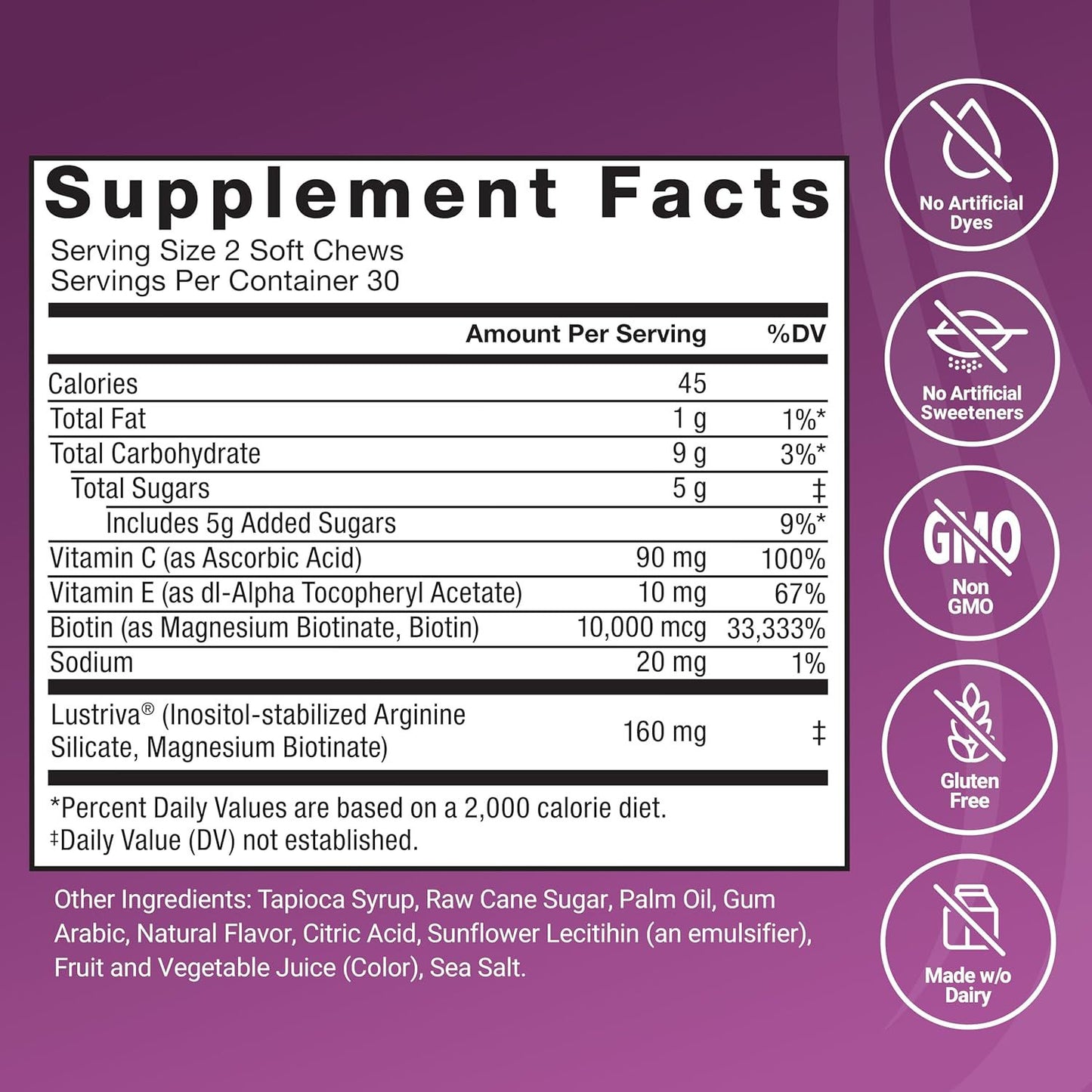 Hair Growth Supplement Gummies
