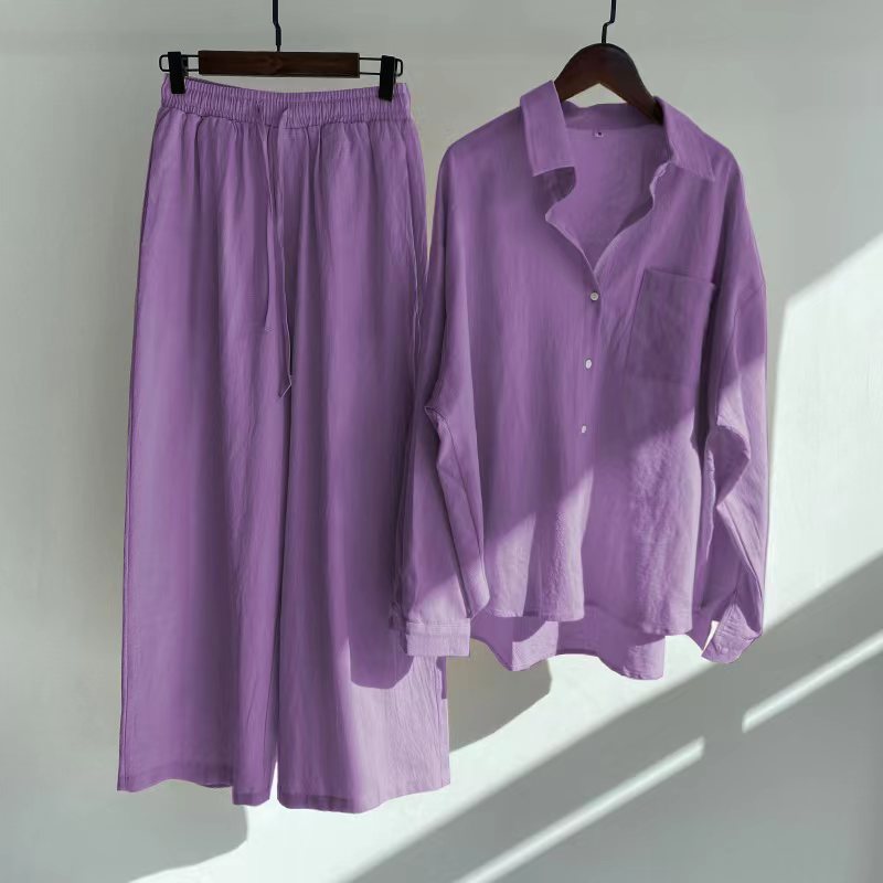 Linen Two-Piece Pants Set