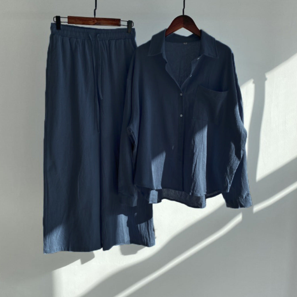 Linen Two-Piece Pants Set