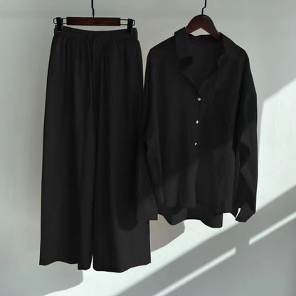 Linen Two-Piece Pants Set