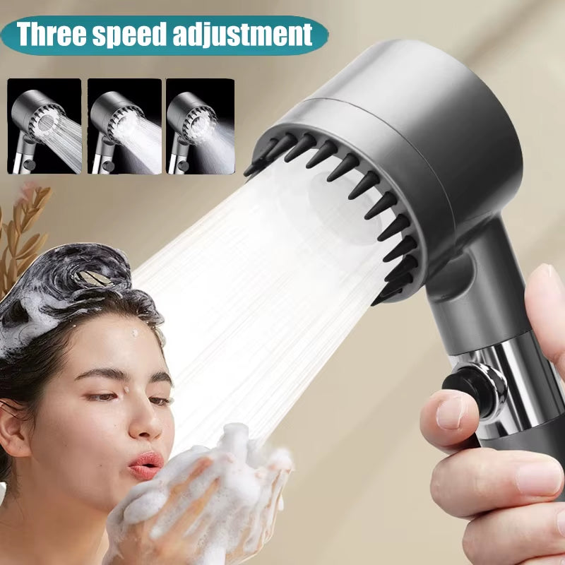 Three Speed Adjustment Bathroom Supplies Head Massage Portable Shower Filter Showers for Bathroom Accessories Showerhead Items