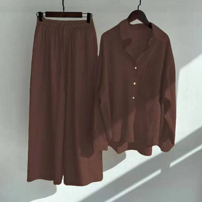 Linen Two-Piece Pants Set