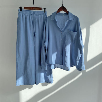Linen Two-Piece Pants Set