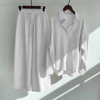 Linen Two-Piece Pants Set