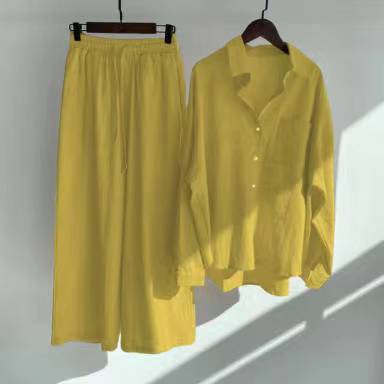 Linen Two-Piece Pants Set