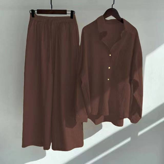 Linen Two-Piece Pants Set